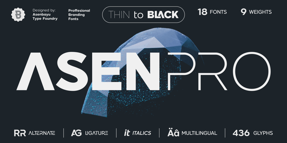 Asen Pro font