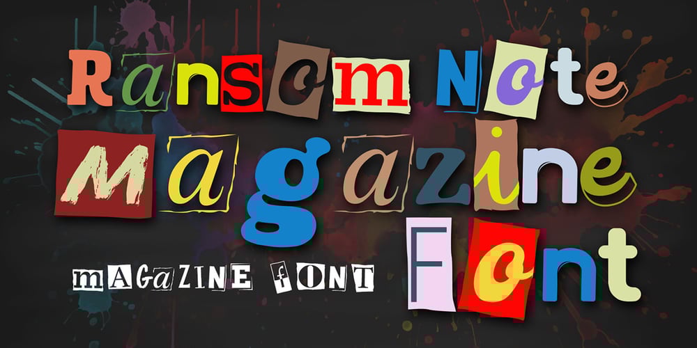 Ransom Note Magazine font