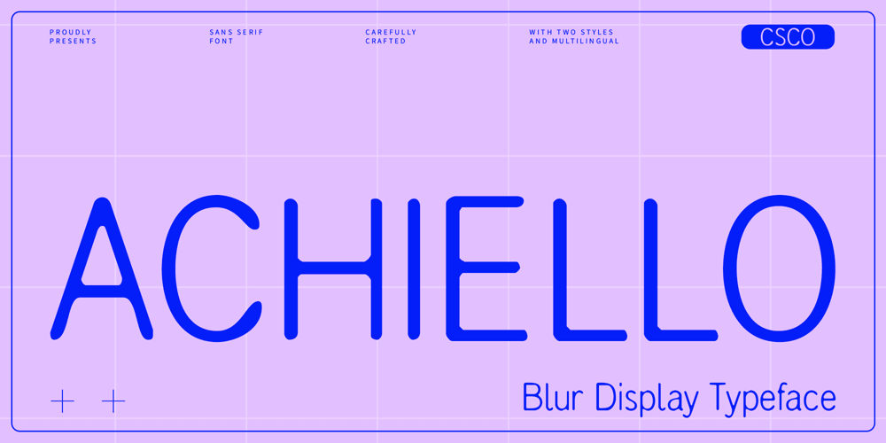 Achiello Blur font
