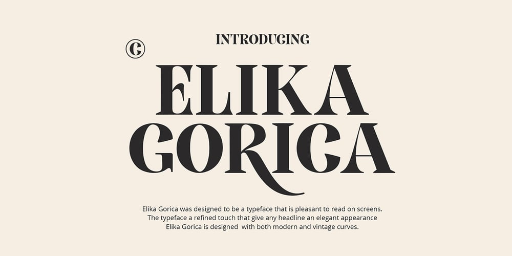 Elika Gorica font
