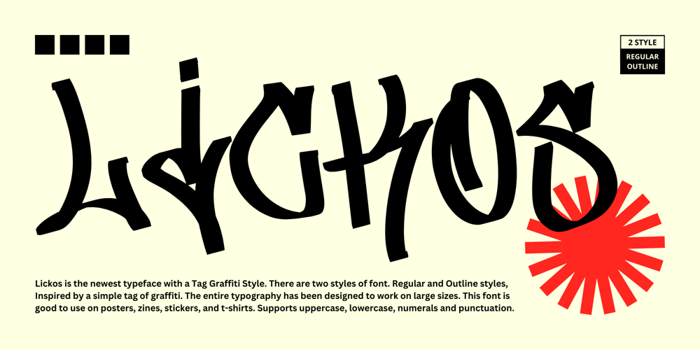 Lickos Graffiti font
