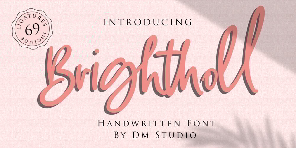 Brightholl font