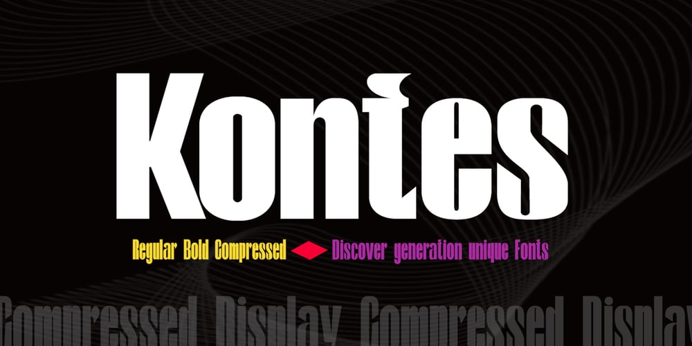 Kontes Compressed font