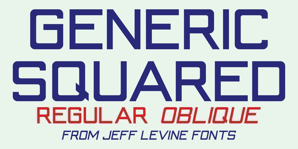 Generic Squared JNL font