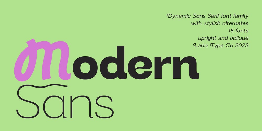 Modern Sans font
