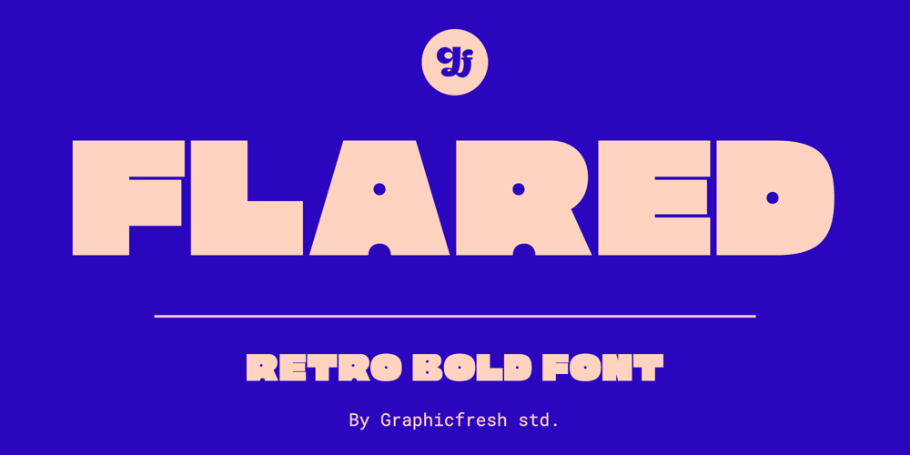 Flared font