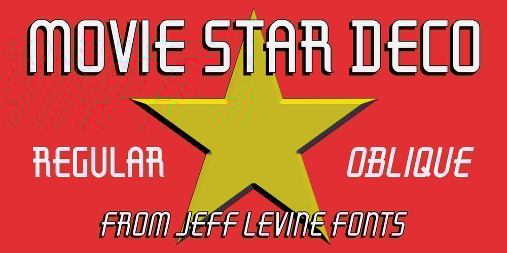 Movie Star Deco JNL font
