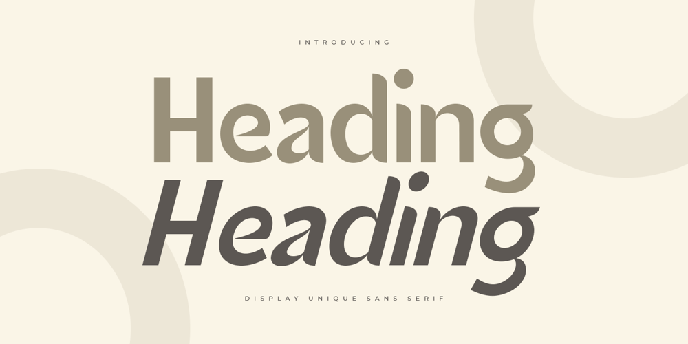 Heading font