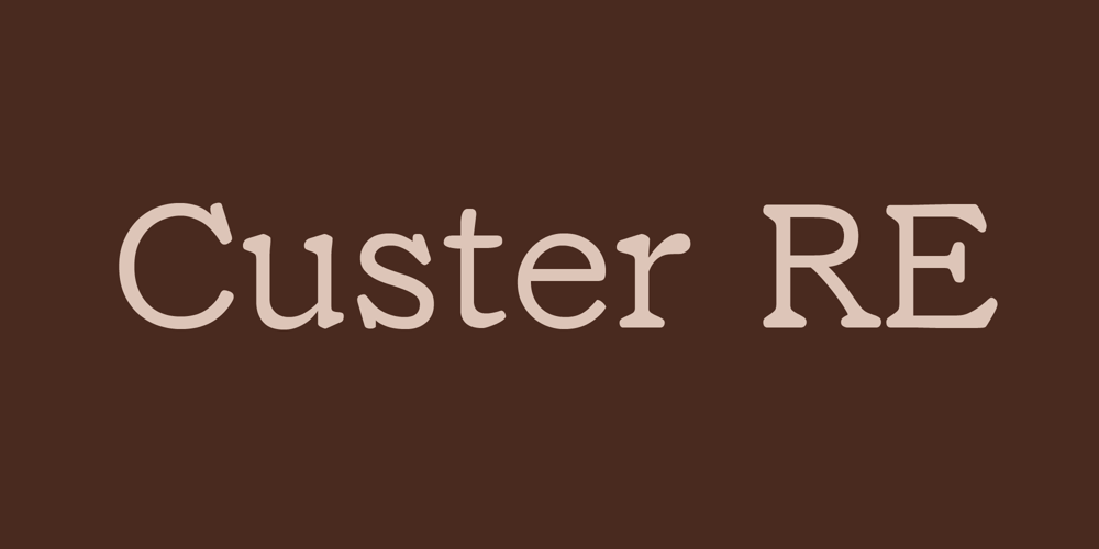 Custer RE font