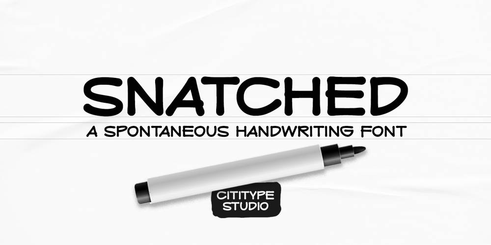 Snatched font
