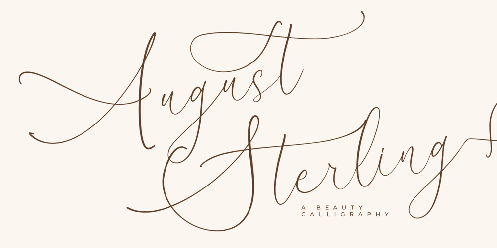 August Sterling font
