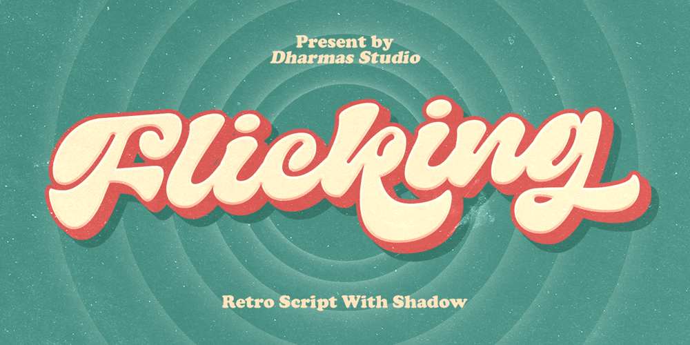 Flicking font