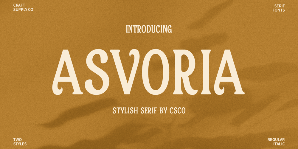 Asvoria font