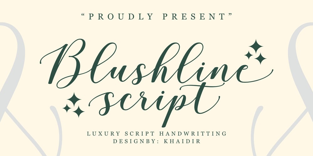 Blushline Script font