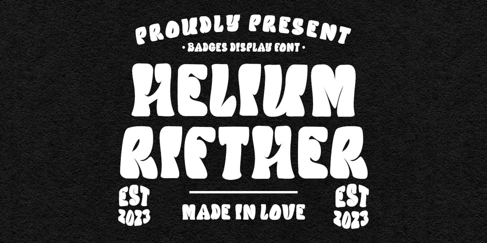 Helium Rifther font