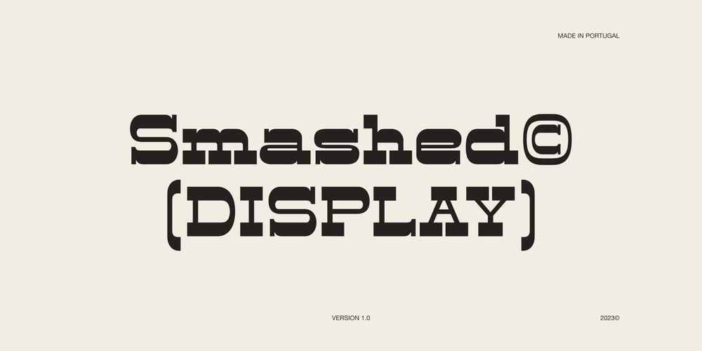 Smashed Display font