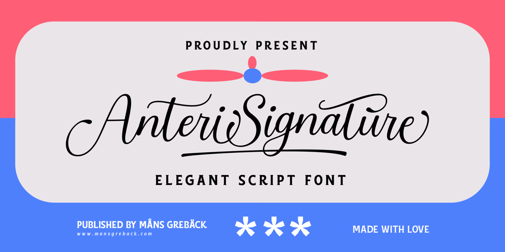 Anteri Signature font