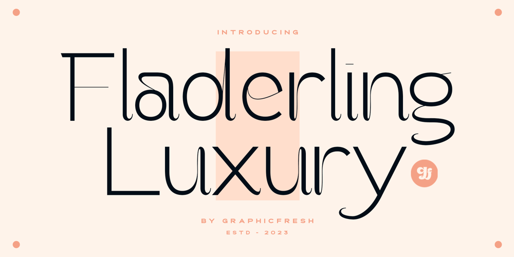Fladerling font