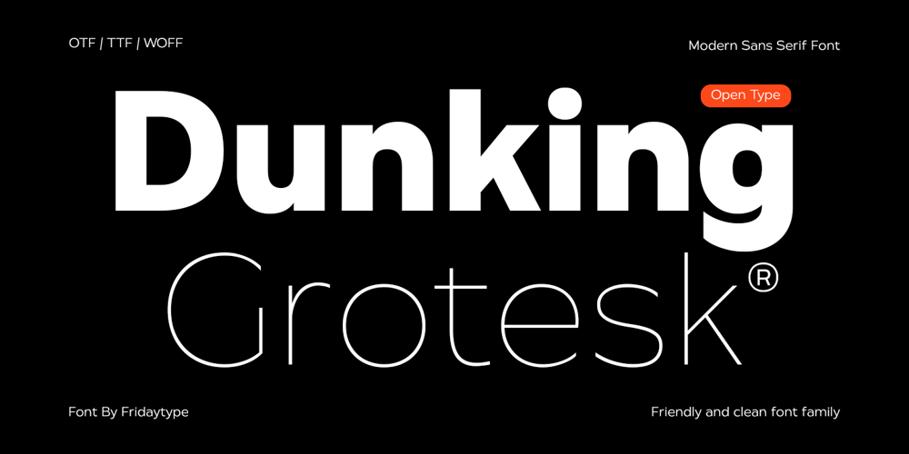 Dunking Grotesk font