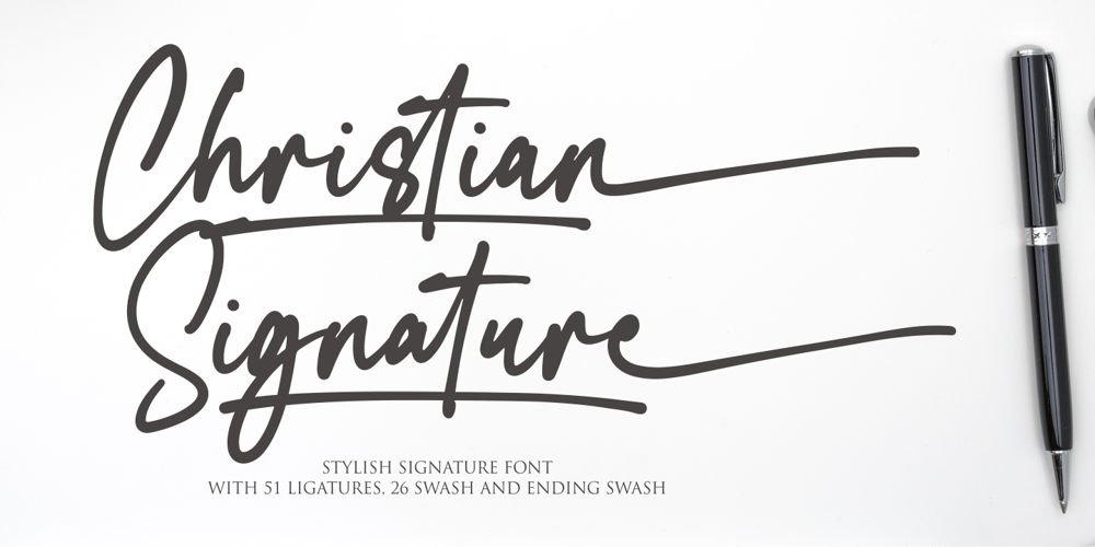 Christian Signature font