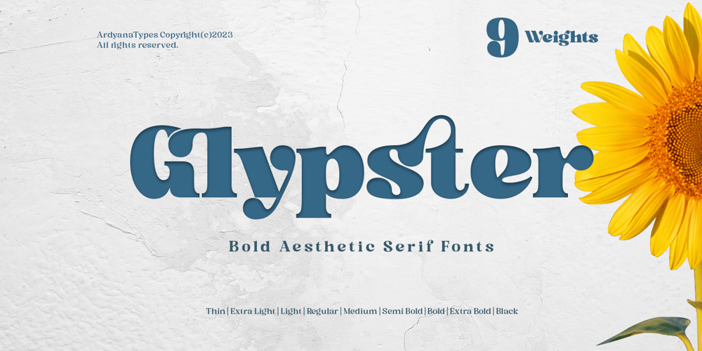 Glypster font