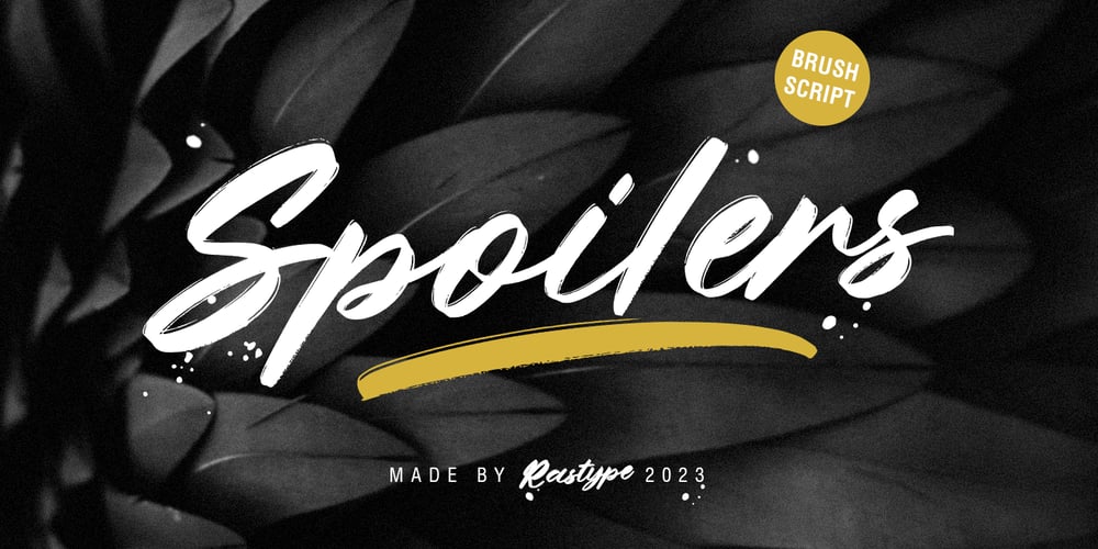 Spoilers Script font
