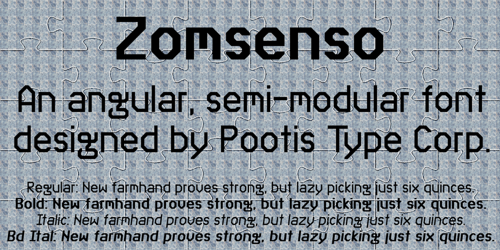 Zomsenso font