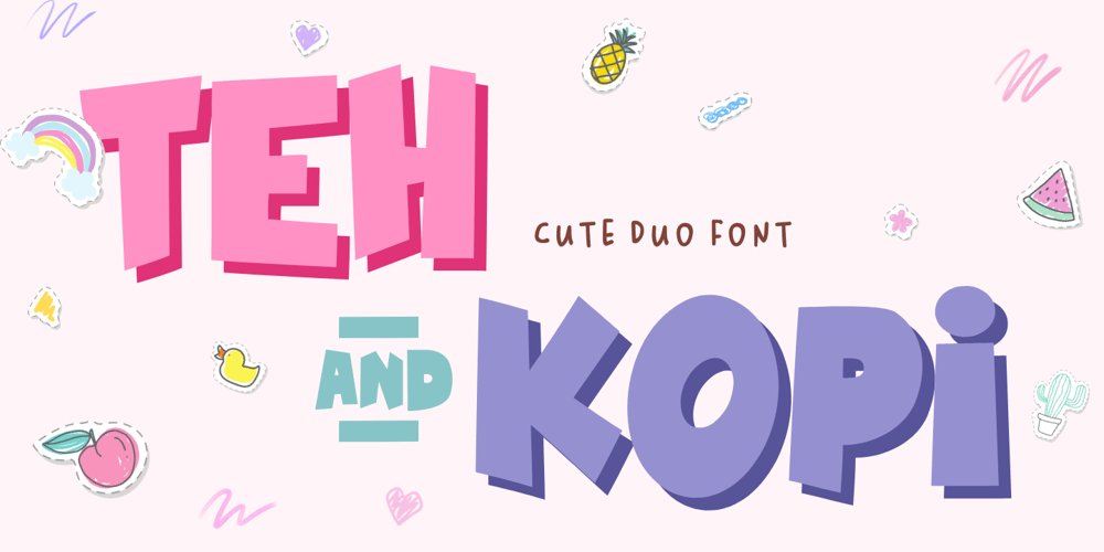 Teh And Kopi font