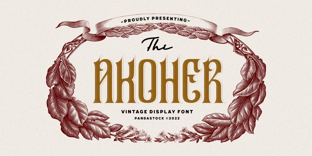 Akoher font