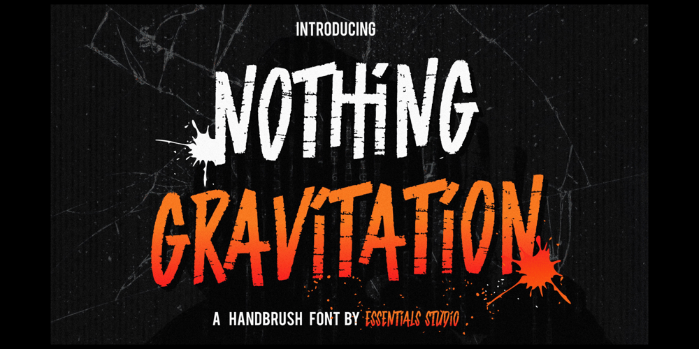 Nothing Gravitations font