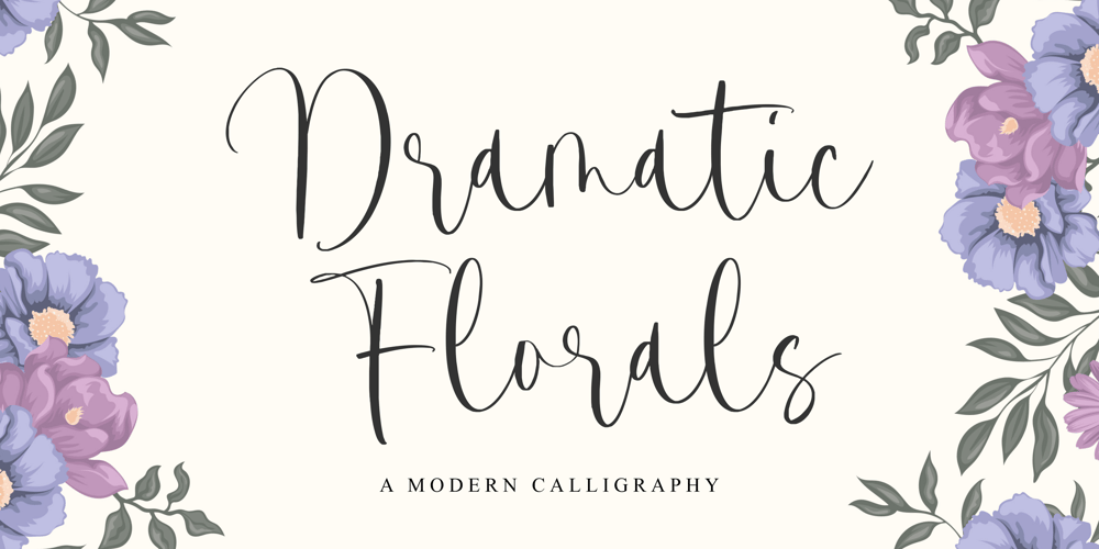 Dramatic Florals font