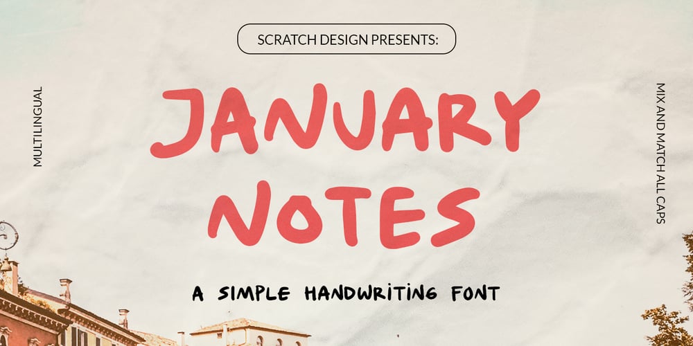 January Notes font