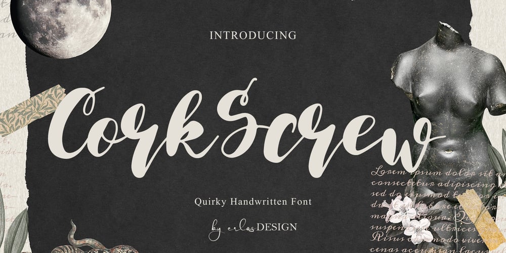 Cork Screw font