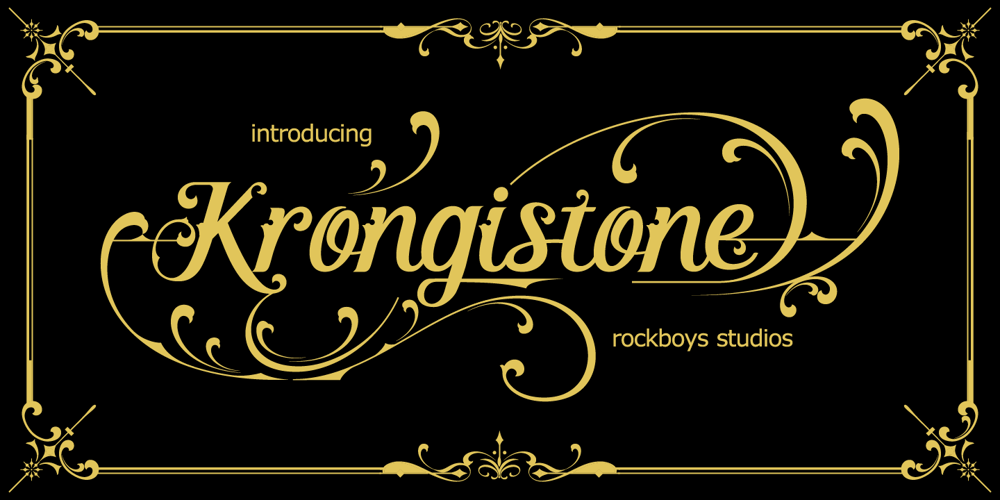Krongistone font