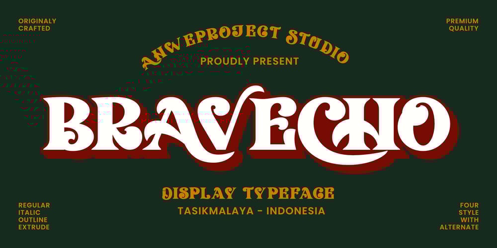 Bravecho font