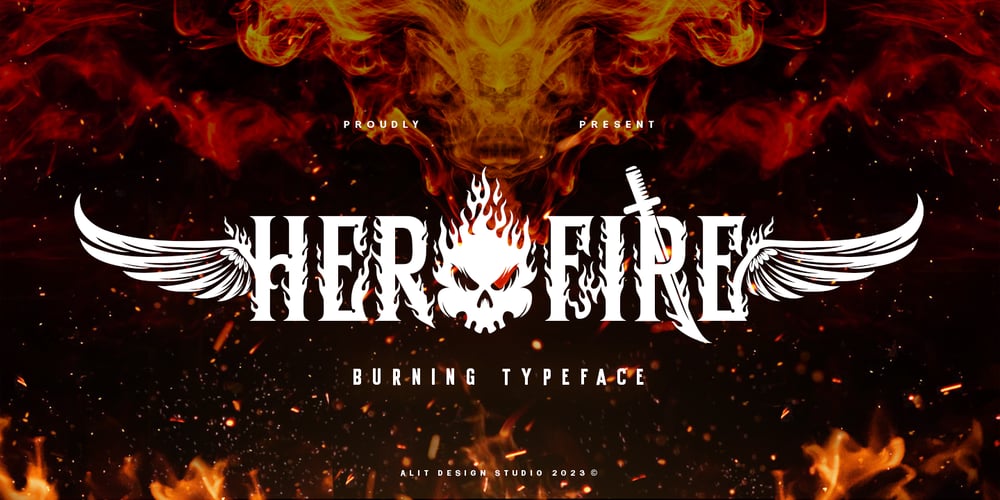 Hero fire font