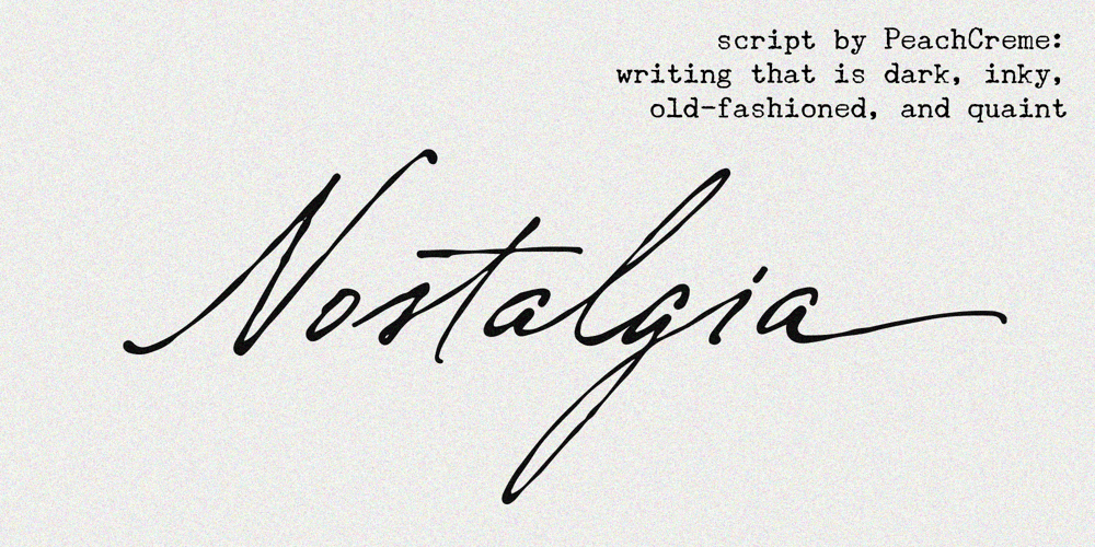 Nostalgia Peach Creme font