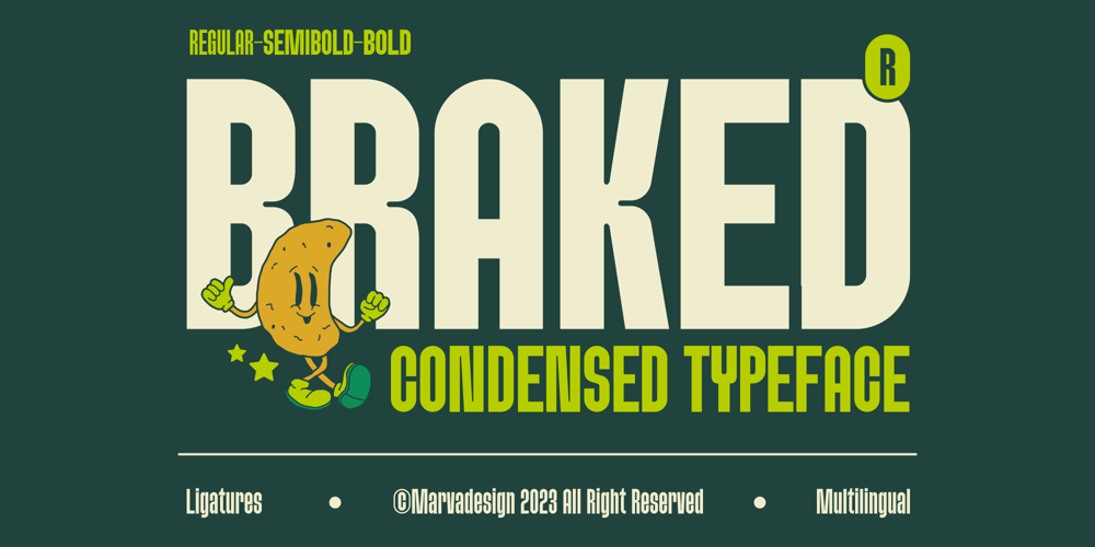 Braked font