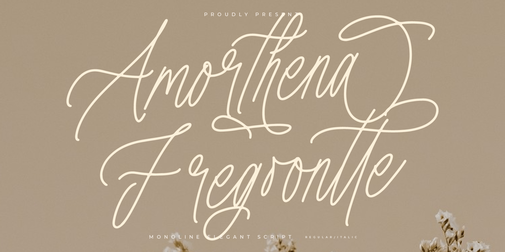 Amorthena Fregoontte font