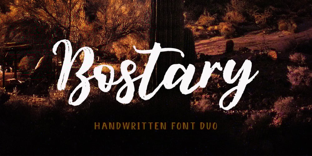 Bostary Brush font