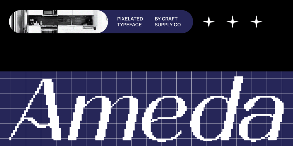 Ameda Pixel font