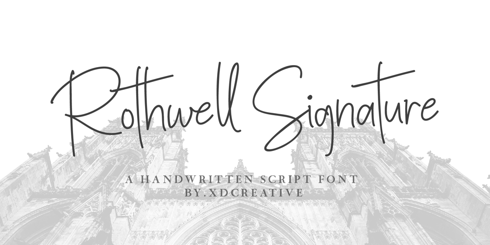 Rothwell Signature font