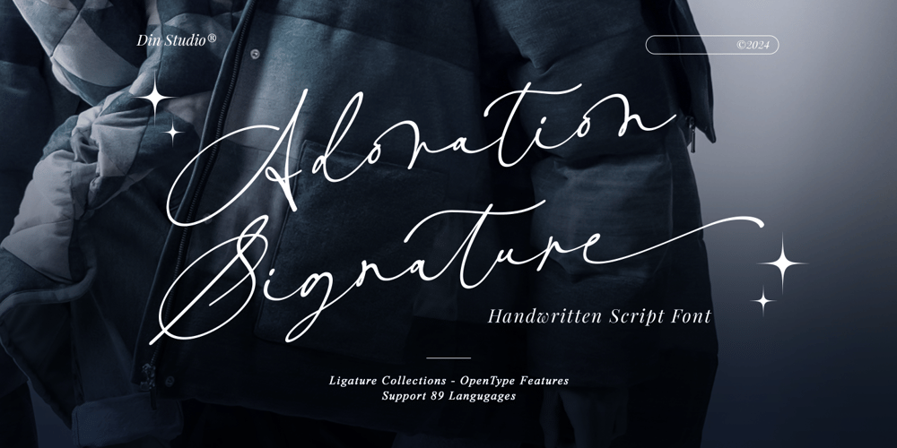 Adoration Signature font