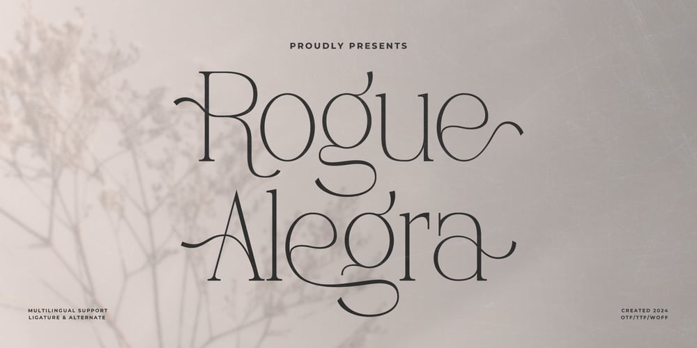 Rogue Alegra font