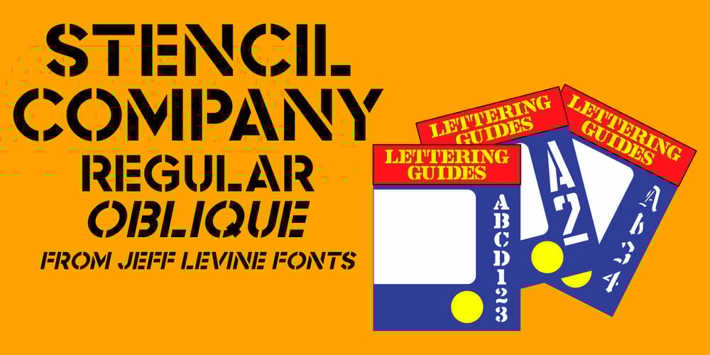 Stencil Company JNL font