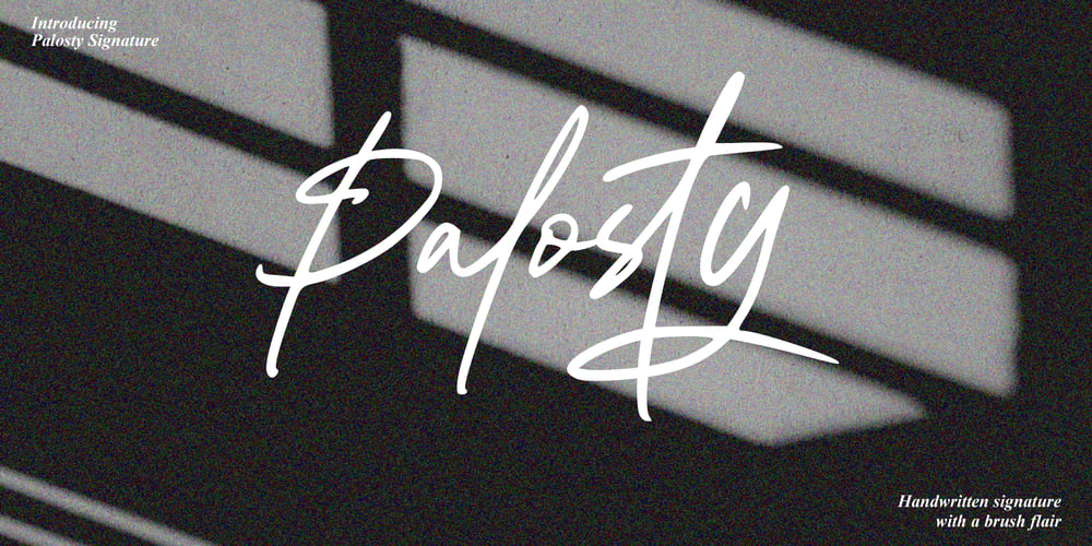 Palosty Signature font