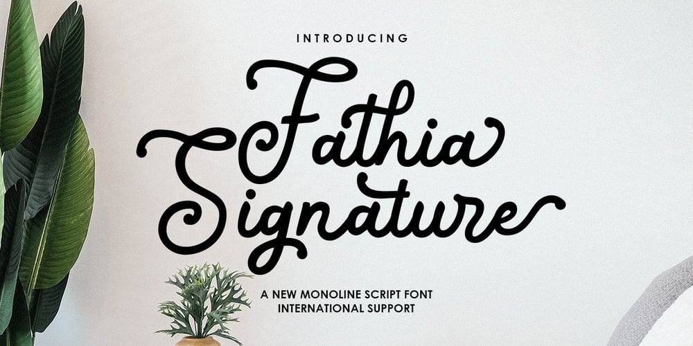 Fathia Signature font