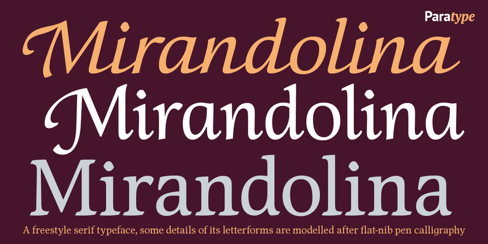 Mirandolina font