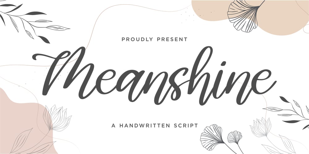 Meanshine font