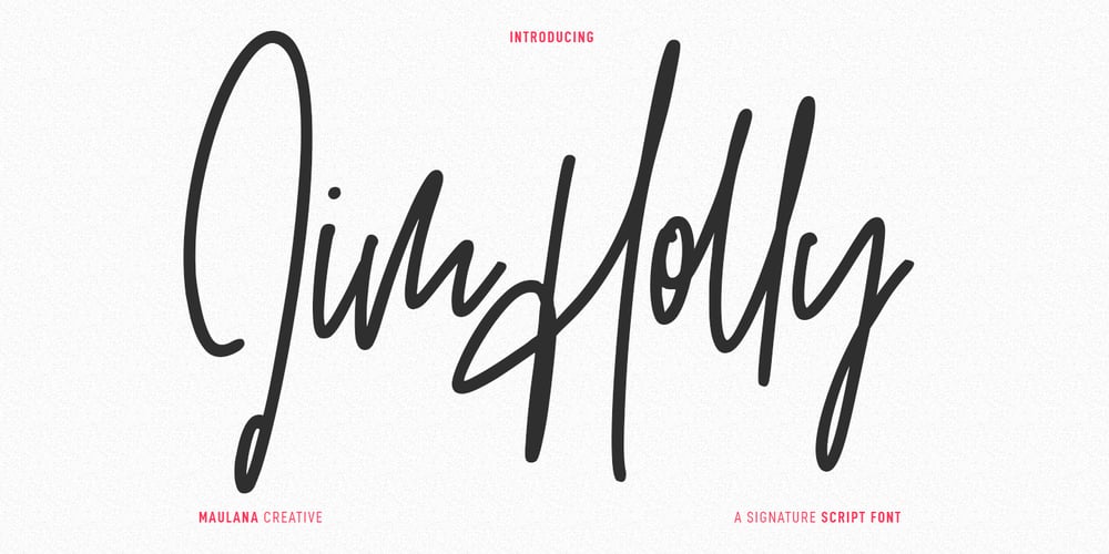 Jim Holly font
